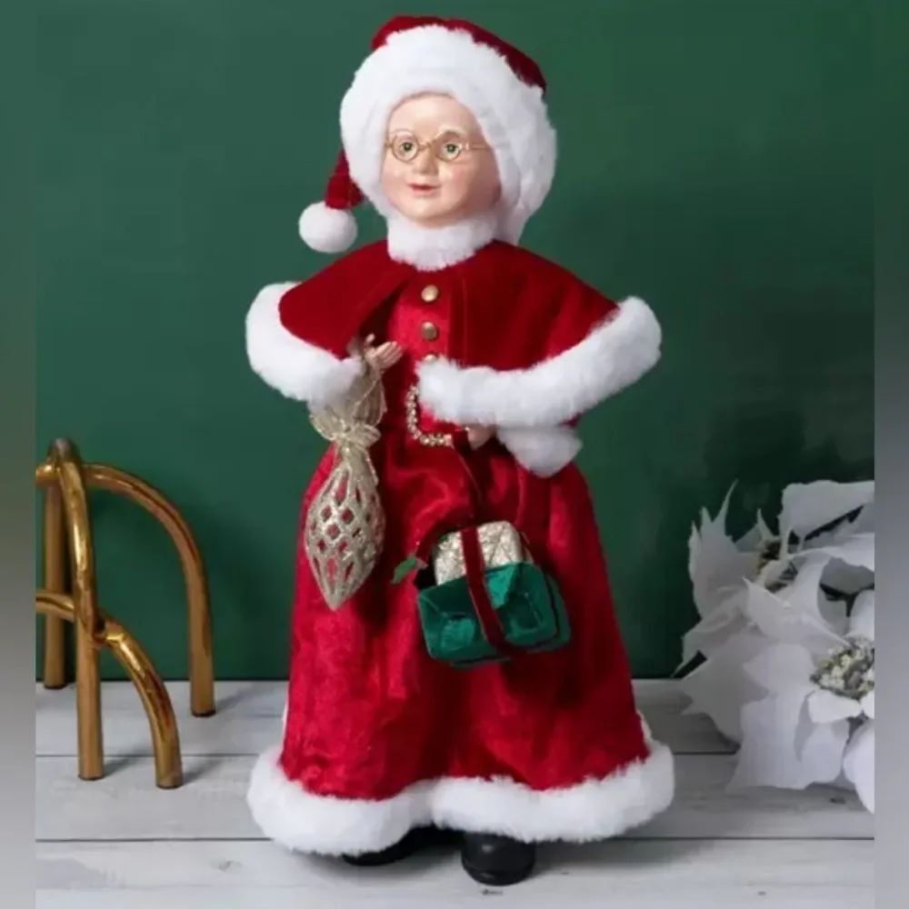 Mrs. Claus Holding Gifts